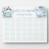 Plaque Photo Devis Arrivée Jeu Date d'échéance Whale Boy Baby s (Devant)