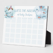 Plaque Photo Devis Arrivée Jeu Date d'échéance Whale Boy Baby s (Côté)