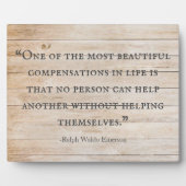 Plaque Photo Devis d'aide Emerson | Bois rustique (Devant)