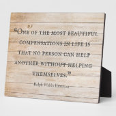 Plaque Photo Devis d'aide Emerson | Bois rustique (Côté)