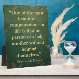 Plaque Photo Devis d'aide Emerson   Table verte Vintage