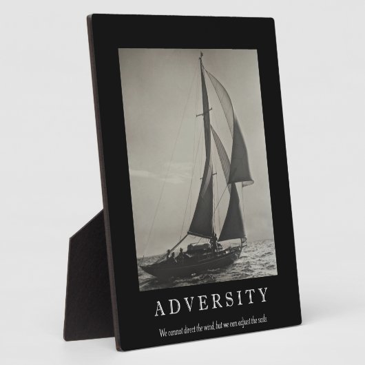 Plaque Photo Devis de motivation adversité (Côté)