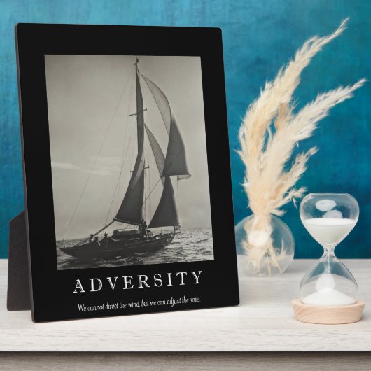 Plaque Photo Devis de motivation adversité (Côté)