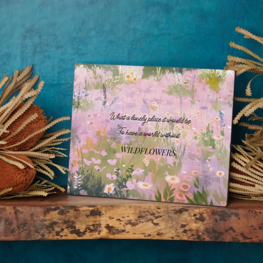 Plaque Photo Devis fleur sauvage Meadow (Côté)