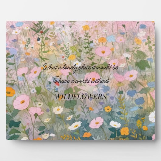 Plaque Photo Devis fleur sauvage Meadow (Devant)