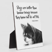 Plaque Photo Devis personnalisé de chien et Emily Dickinson (Côté)