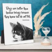 Plaque Photo Devis personnalisé de chien et Emily Dickinson (Côté)