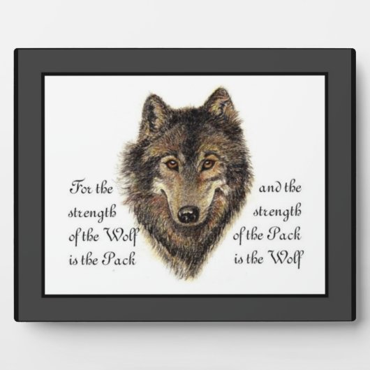 Plaque Photo Devis Wolf et Pack (Devant)