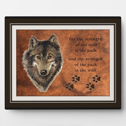 Plaque Photo Devis Wolf et Pack (Devant)