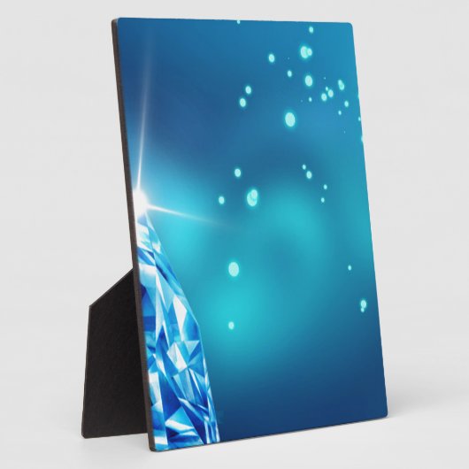 Plaque Photo diamant bleu (Côté)