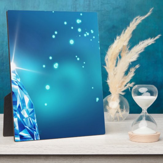 Plaque Photo diamant bleu (Côté)