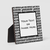 Plaque Photo Diamants Abstraits noirs et blancs (Recto)