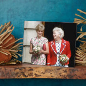 Plaque Photo Diana-Barbara Bush (Côté)