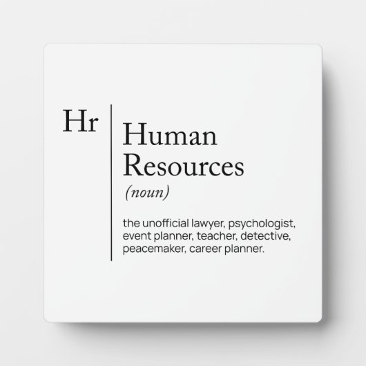 Plaque Photo Dictionnaire de définition HR (Devant)