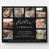 Plaque Photo Dictionnaire Père Définition 8 Photo Collage noir (Devant)