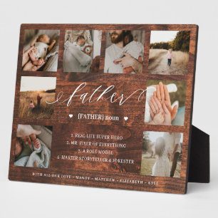Plaque Photo Dictionnaire Père Définition Bois Photo Collage