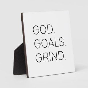 Plaque Photo Dieu Buts Grind Motivational Bureau Signal
