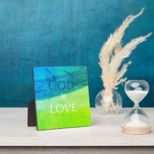 Plaque Photo Dieu est Amour Inspirant