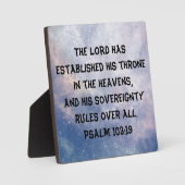 Plaque Photo Dieu est souverain (Recto)