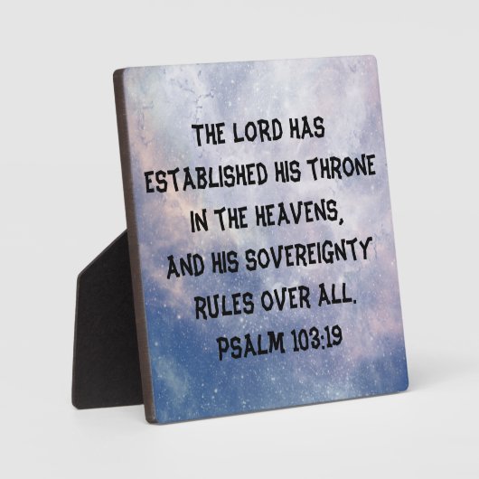 Plaque Photo Dieu est souverain (Recto)