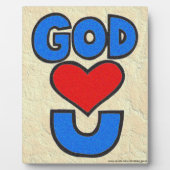 Plaque Photo Dieu t'aime (Devant)