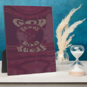 Plaque Photo Dieu vous bénisse Giraffes Art Imprimer/Design (Côté)