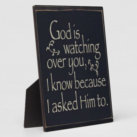 Plaque Photo Dieu vous regarde (Côté)