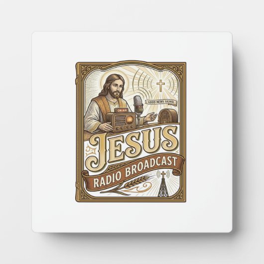 Plaque Photo Diffusion Radio Jésus Diffusion Radio Jésus Christ (Devant)