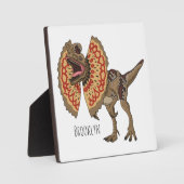 Plaque Photo Dilophosaurus dessin animé (Recto)