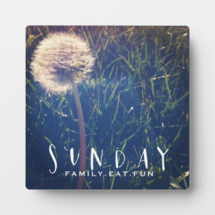 Plaque Photo Dimanche Famille Manger Fun