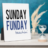 Plaque Photo Dimanche Fun Jour de Plage (Côté)