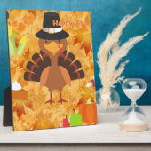 Plaque Photo dinde bon thanksgiving (Côté)