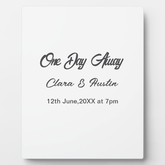 Plaque Photo dîner de répétition Un jour avant la nuit précédan (Devant)