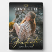 Plaque Photo Diplômé de la photo Black Gold (Devant)