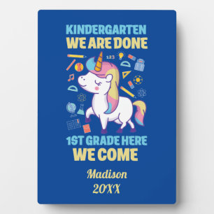 Plaque Photo Diplôme de maternelle licorne 1re année