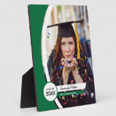 Plaque Photo Diplôme de photo de cadre courbé vert (Côté)