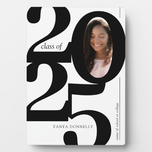 Plaque Photo Diplômé en photographie typographique 2025 (Devant)