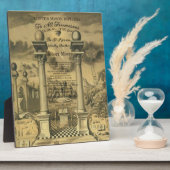Plaque Photo Diplôme Freemason (Côté)