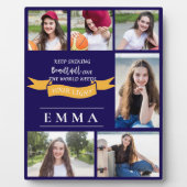 Plaque Photo Diplôme Garder brillant Citation Multiphoto Cadeau (Devant)