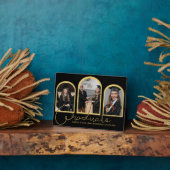 Plaque Photo Diplômé moderne | 3 Collage photo en arc (Côté)