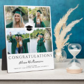 Plaque Photo Diplômé moderne 4 photo collage chic graduation (Côté)