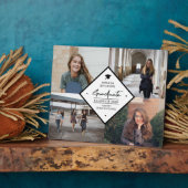 Plaque Photo Diplôme moderne élégant script 4 photo collage (Côté)