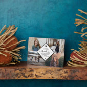 Plaque Photo Diplôme moderne élégant script 4 photo collage p (Côté)