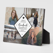 Plaque Photo Diplôme moderne élégant script 4 photo collage p (Côté)