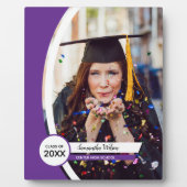 Plaque Photo Diplôme photo de cadre courbé pourpre (Devant)