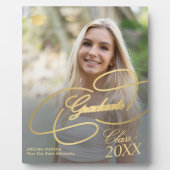 Plaque Photo Diplôme photo or calligraphie élégante graduation (Devant)