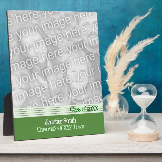 Plaque Photo Diplôme vert (Côté)