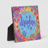 Plaque Photo Discipline Assez Inspirationnelle Un Mot Easel (Recto)