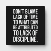 Plaque Photo Discipline vs Manque De Temps - Motivation (Devant)