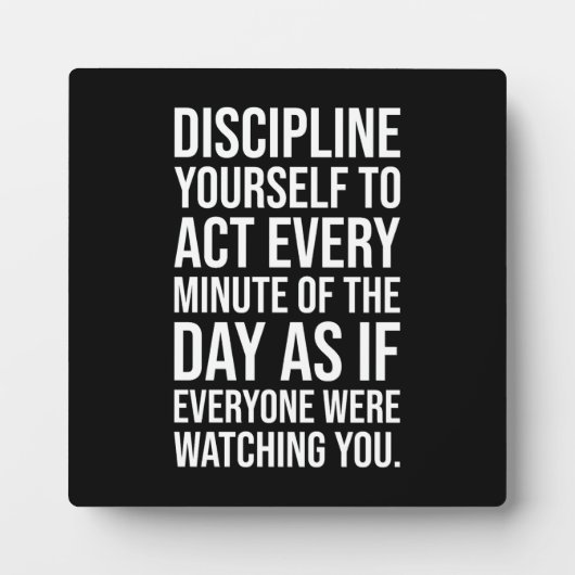 Plaque Photo Discipliner Vous-Même Pour Agir - Gymnase, Hustle, (Devant)